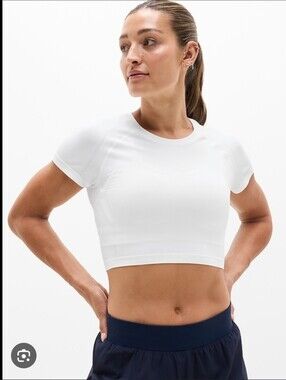 Athleta Momentum Flex Crop Tee, M